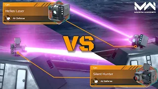 NEW Laser AA Silent Hunter VS Helios Laser | Epic Laser Air Defense Comparison | Modern Warships