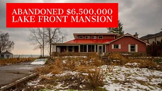 ABANDONED $6 Million Dollar Lake Front Mansion | abandoned lake front mansion | abandoned mansions