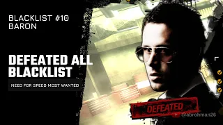 Rival Challenges | Defeated Blacklist #10 Baron - Need For Speed Most Wanted