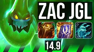 ZAC vs KINDRED (JGL) | Rank 2 Zac, 9/2/18 | NA Challenger | 14.9