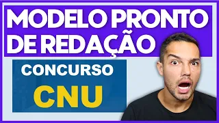 Modelo de redação para o CNU - Concurso Nacional Unificado | PROFINHO