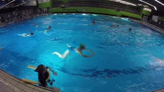 027 5 breaststroke with head above the water in deep water