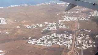 Incredible landing at Lanzarote airport HD