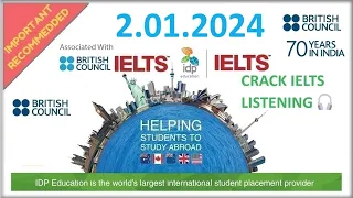 IELTS LISTENING PRACTICE TEST WITH ANSWERS | 2.01.2024