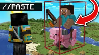 Hice TRAMPA usando //PASTE en una COMPETICION de construcción en MINECRAFT! 🙈