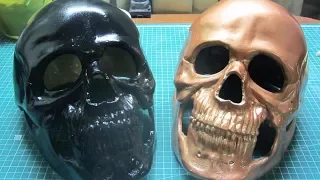 Как сделать маску ЧЕРЕП+отливка под металлизацию!!!DIY/How to make a mask SKULL +  metallization !!!