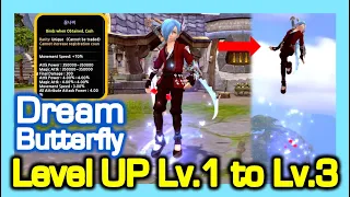 Dream Butterfly Detail: Synthesis Progress& What Dash available on Each Level / Vandar Showcase / DN