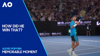 Popyrin Wins Stunning Point Against Djokovic | Austarlian Open 2024