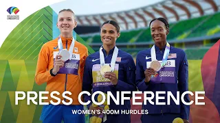 Women's 400m hurdles final press conference  | World Athletics Championships Oregon 22