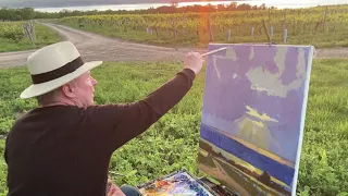 Caywood Crepuscular- Seneca  Lake - Plein Air Oil with Brian Keeler