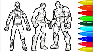Hulk Spiderman Iron Man Venom Coloring Pages