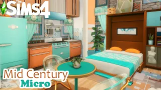 Mid Century Modern MICRO Home |The Sims 4 Speed Build