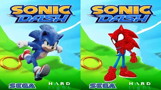 Sonic Dash vs Spiderhog Sonic Run - Movie Sonic vs All Characters Unlocked All Bosses Eggman Zazz