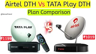 TataPlay Vs Airtel digital DTH 2023 Plans Comparison⚡TataPlay Vs Airtel DTH review🔥🔥