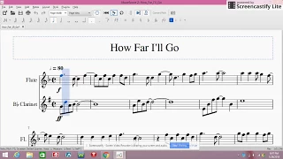 How Far I'll Go (Flute and Clarinet Duet)