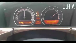 BMW 750i 2005  acceleration, summer tyres 60 250 km h, 5th gear  Sport mode