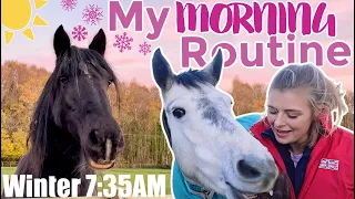 EQUESTRIAN'S MORNING STABLES ROUTINE ~ Winter 2021 | Vlogmas Day 4