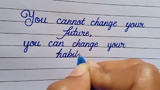 Inspirational quotes in English| Simple cursive handwriting