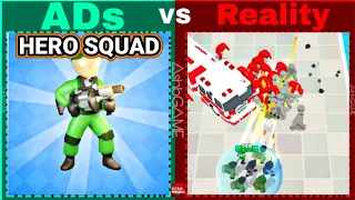 Game Ads Vs Reality, Hero Squad Gameplay Master Blast on Android, iOS