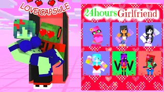 24 HOURS GIRLFRIEND CHALLENGE PART 2 - BIGSCHOOL Minecraft,