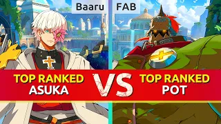 GGST ▰ Baaru (TOP Ranked Asuka) vs FAB (TOP Ranked Potemkin). High Level Gameplay