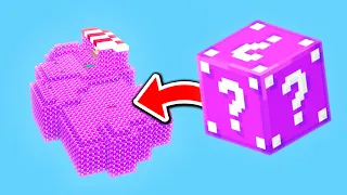 I made the ENTIRE island PURPLE LUCKY BLOCKS in roblox bedwars!