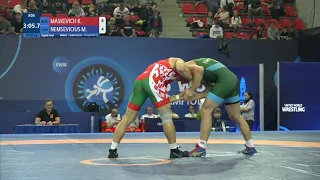 1/8 GR - 87 kg: K. MASKEVICH (BLR) v. M. NEMSEVICIUS (LTU)