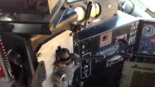 A look inside the cab of DDA40X UP 6922 in North Platte
