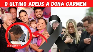 Mãe de Leonardo, Dona Carmem é sepultada no mesmo túmulo que o filho Leandro e o marido, em Goiânia