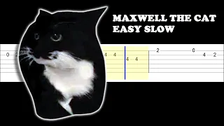 Maxwell the Cat Theme (Easy SLOW Guitar Tabs Tutorial)