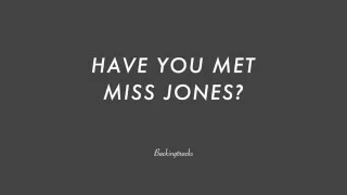 HAVE YOU MET MISS JONES? chord progression - Backing Track (no piano)