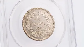 VAE 12 - 165 : FRANCE, Louis-Philippe Ier (1830-1848). 2 francs, Flan bruni (PROOF) 1841 A, Paris