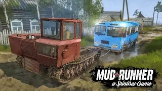 АВТОБУС С РАБОЧИМИ В ТОТ ДЕНЬ ТАК И НЕ ДОЕХАЛ! SpinTires: Mudrunner