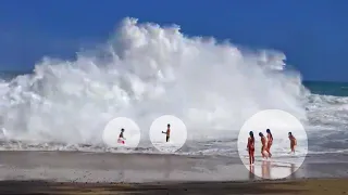 15 SCARY Beaches with HUGE Waves