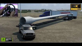 Dodge RAM Pickup - From Colorado to Arkansas (1143km) transporting a wind turbine blade | Ultrawide