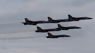 2021 Airshow London Skydrive Wednesday Arrivals | 2021 US Navy Blue Angels Super Hornets