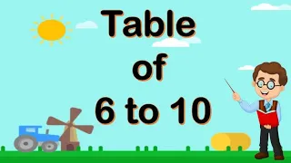 Table of 6 to 10 | learn multiplication of 6 to 10 | table 6 to 10 #table6to10 #table2to5 #jiyupihu