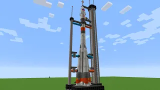 Rocket launch in minecraft!