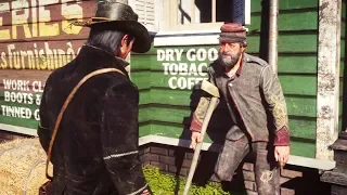 Red Dead Redemption 2 - John Marston Meet Civil War Veteran and Talk About Arthur