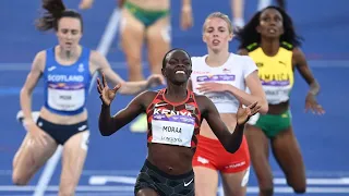 WOMEN'S 800M FINAL. KENYA'S MARY MORAA WINS. BIRMINGHAM COMMONWEALTH GAMES 2022