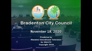 Bradenton City Council Meeting, November 18, 2020