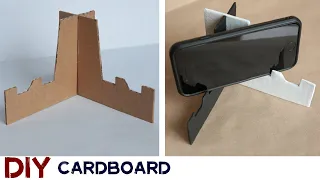 Easy DIY mobile stand from cardboard | 2 position - vertical and tilted