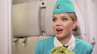 Алла Михеева становится стюардессой S7 Airlines