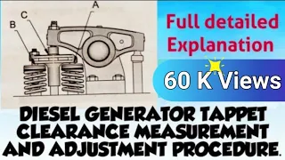 Tappet Clearance / Valve Clearance adjustment procedure of Diesel Generator. Diahatsu