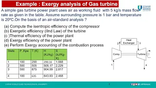 Exergy (Gas Turbines)Part III