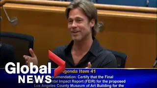 Brad Pitt told to 'wrap it up' during L.A. council meeting