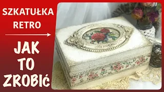 Retro roses box - DIY tutorial - decoupage for beginners