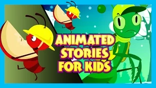 Animated Stories for Kids - Cartoon Stories | Ant and Grasshopper | Short Stories for KIDS