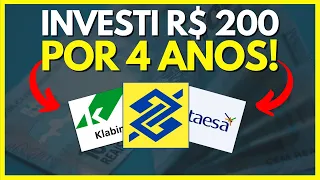 QUANTO RENDEM R$ 200/MÊS EM AÇÕES POR 4 ANOS ? #BBAS3 #TAEE11 #KLBN11