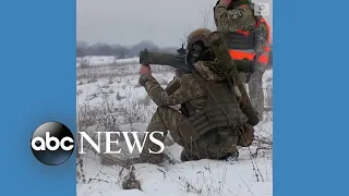 Ukrainian army division trains amid tensions with Russia